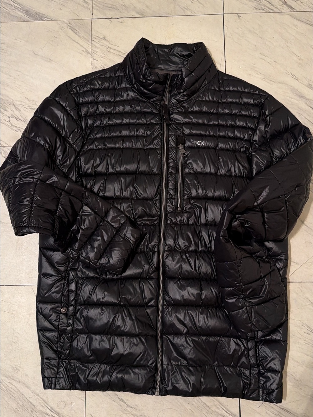 Calvin Klein Men's Black Quilted Packable Puffer Jacket
